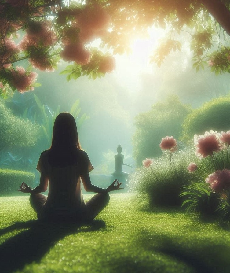 Meditating woman